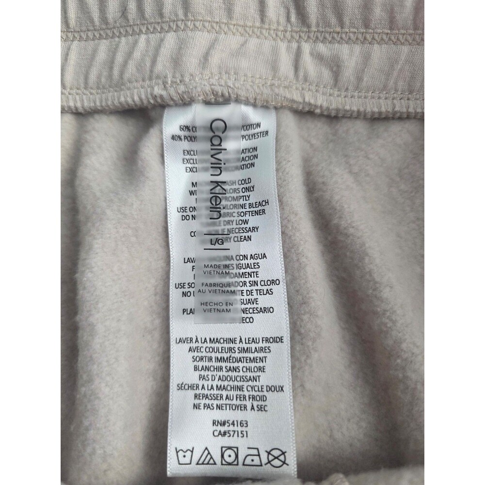 CALVIN KLEIN Woven Label Utility Cargo Joggers Size Large Beige Tan Unisex - Picture 6 of 6